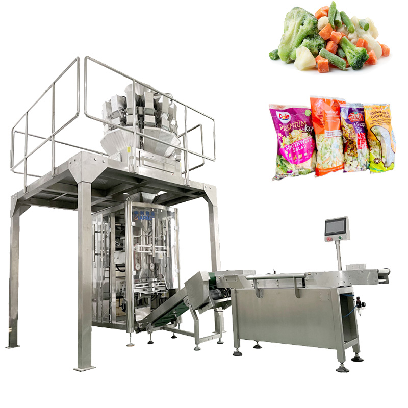 Automatic salads weighing filling bag packaging machine