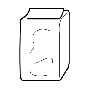 SOS पूर्व निर्मित पेपर थैला