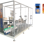 Automatic bag forming filling sealing and top labeling machine